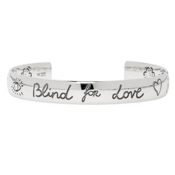 Gucci Jewelry - GUCCI Blind For Love Sterling Silver Cuff Bracelet